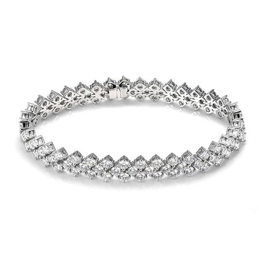 Custom Jewelry TMB-573 17cm 18k Gold Round Shape Lab Diamond Tennis Bracelet Timemaster Jewelry