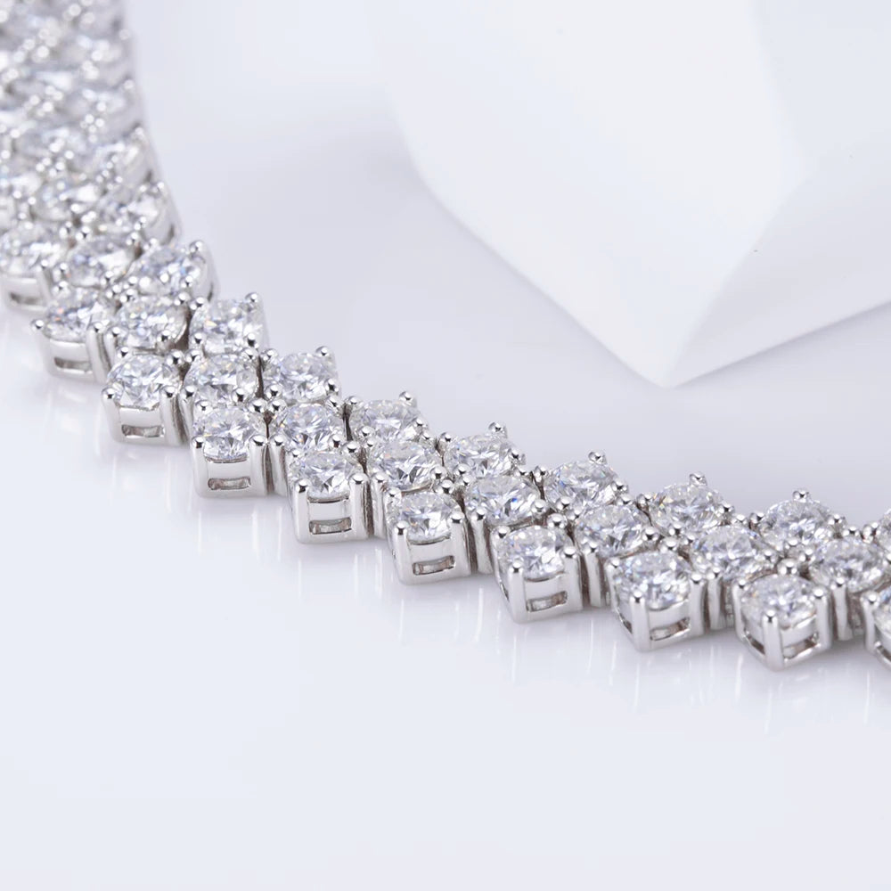 Custom Jewelry TMB-573 17cm 18k Gold Round Shape Lab Diamond Tennis Bracelet Timemaster Jewelry