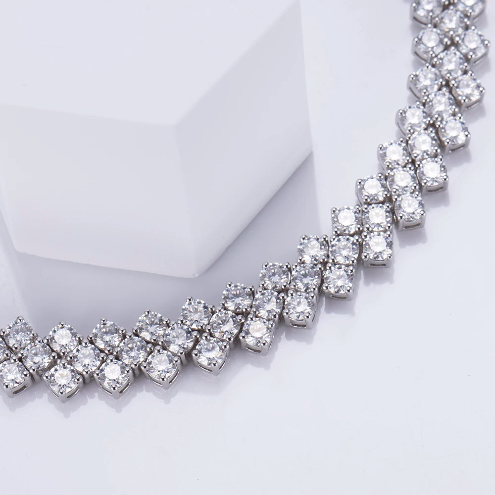 Custom Jewelry TMB-573 17cm 18k Gold Round Shape Lab Diamond Tennis Bracelet Timemaster Jewelry