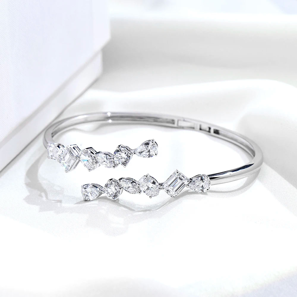 Customized TMB-648 18K Gold Diamond Engagement Wedding Bracelet Fancy Shape Lab Grown Diamond Bracelet Timemaster Jewelry