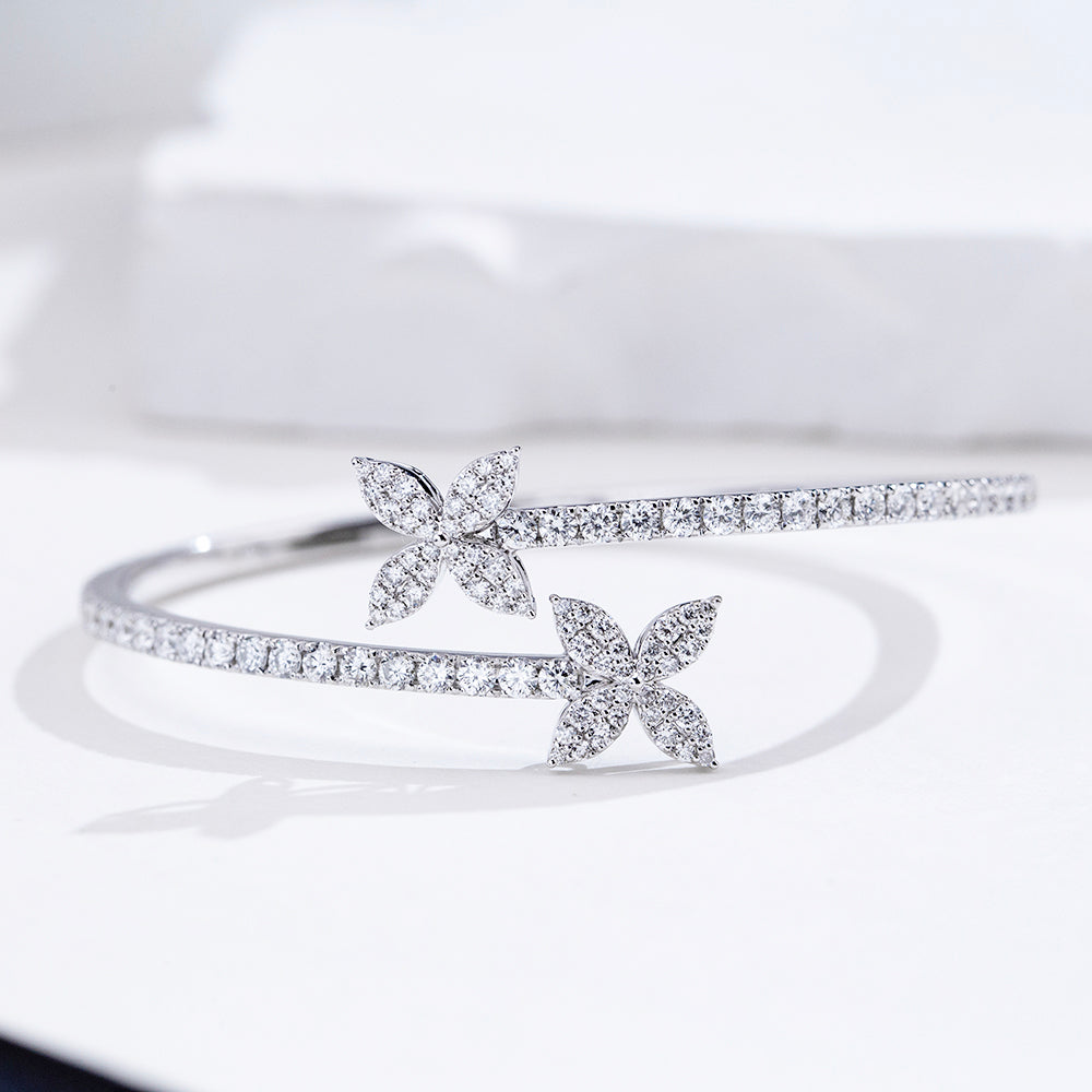 Custom Luxury Jewelry TMB-655 18k Gold Round Cut Lab Grown Diamond Bracelet Timemaster Jewelry