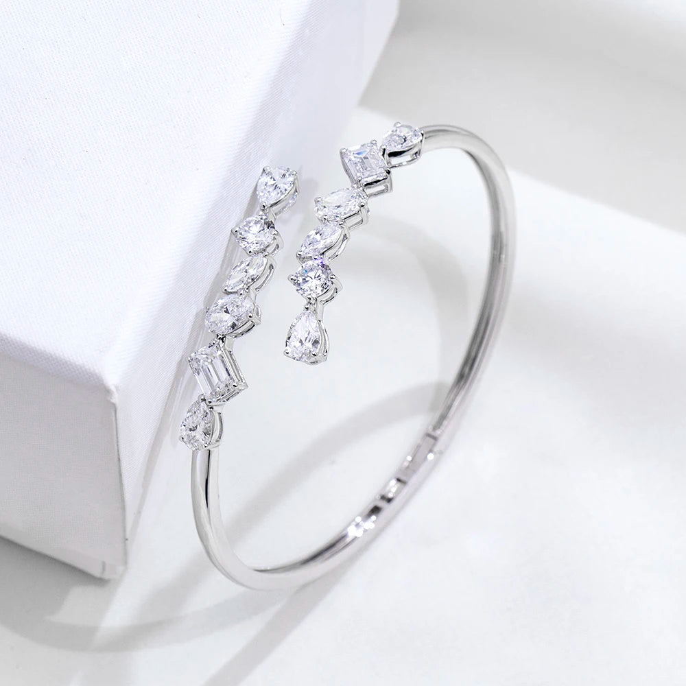 Customized TMB-648 18K Gold Diamond Engagement Wedding Bracelet Fancy Shape Lab Grown Diamond Bracelet Timemaster Jewelry