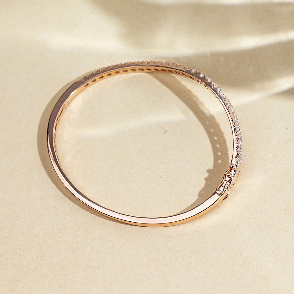 TMB-633 18K Rose Gold Customized CVD HPHT Lab Diamond Jewelry Bracelet Timemaster Jewelry