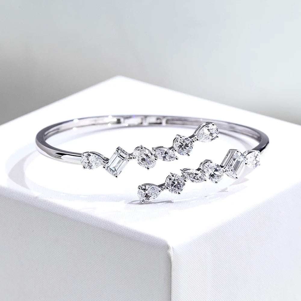 Customized TMB-648 18K Gold Diamond Engagement Wedding Bracelet Fancy Shape Lab Grown Diamond Bracelet Timemaster Jewelry