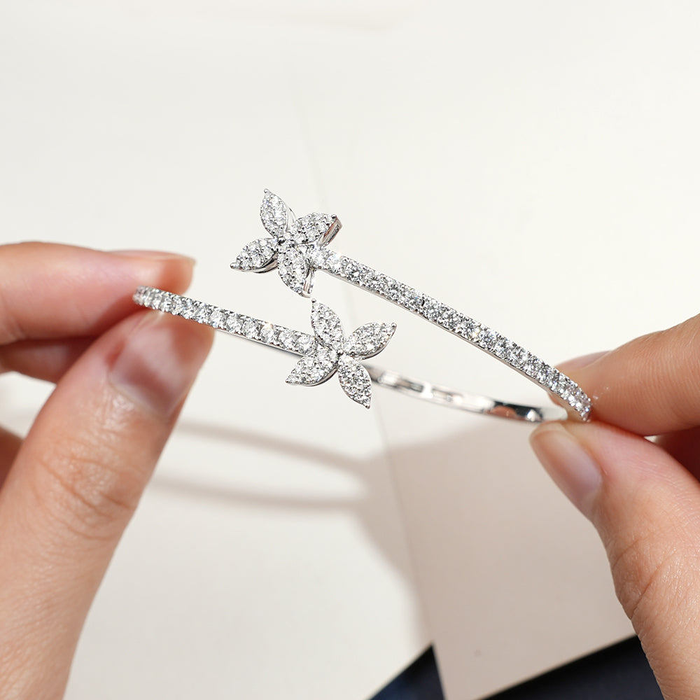 Custom Luxury Jewelry TMB-655 18k Gold Round Cut Lab Grown Diamond Bracelet Timemaster Jewelry